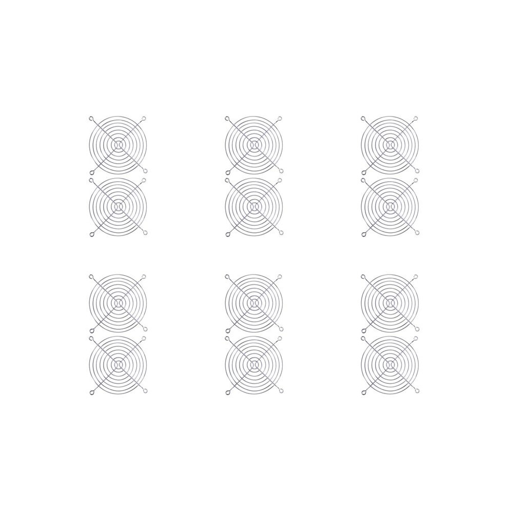 12 X Metal Wire Finger Guard Grill For 120 X 120Mm Computer Case Fan Silver 4711465581008