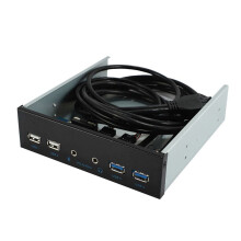 3pc 5.25 Inch Desktop Pc Case Internal Front Panel Usb Hub 2  Usb 3.0 and 2  Usb 2.0 with Hd Audio Port 20 Pin