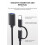 3X 2 in 1 USB 3.0 OTG Adapter Cable Type-C Micro-USB to USB 3.0 Interface Converter Black 2