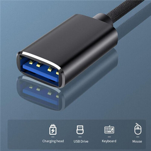 3X 2 in 1 USB 3.0 OTG Adapter Cable Type-C Micro-USB to USB 3.0 Interface Converter Black 2