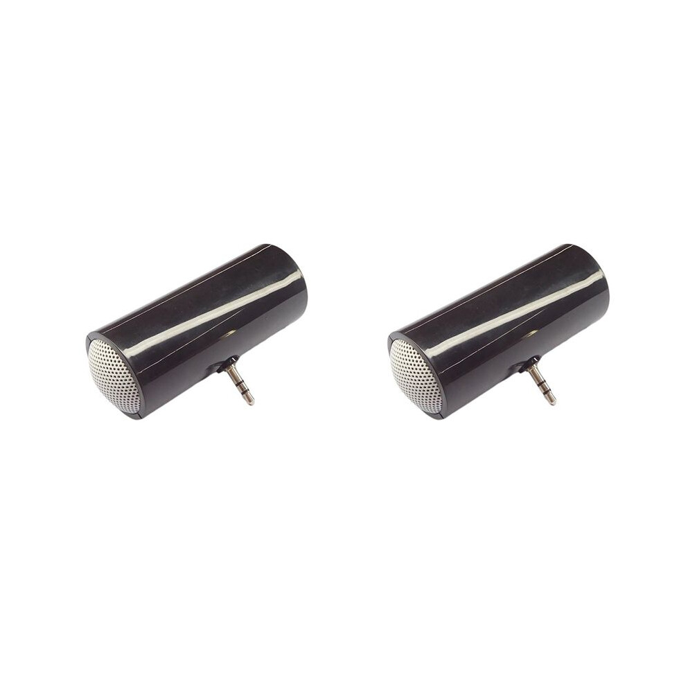2X Speaker 3.5Mm Portable Speaker Amplified Speaker Plug And For Mobile Phones And Tablets Black 4712562591839