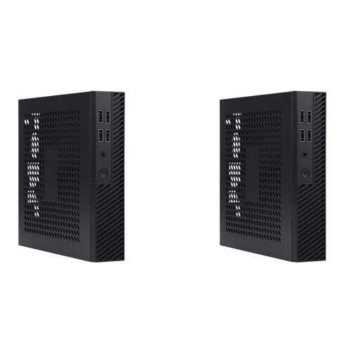 2X DX01 Dünnes -ITX-Desktop-Computergehäuse Dünnes Halbhohes Computergehäuse Tragbares Desktop-Computergehäuse