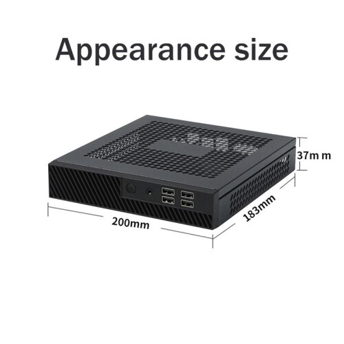 2X DX01 Sottile  ITX Telaio per Computer Desktop Telaio per Computer Sottile A Mezza Altezza Custodia per Computer Desktop Portatile 1