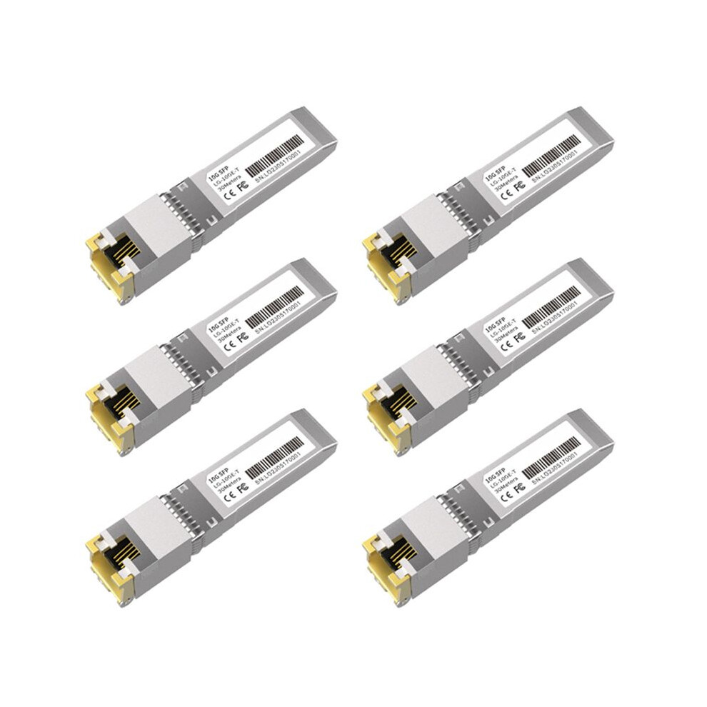 Photos - Other Network Equipment 6X 10G SFP+ Module 10GbE Copper SFP Modules Optical Port Turn to RJ45 Ethernet Port Gigabit 1000M Transceiver Module