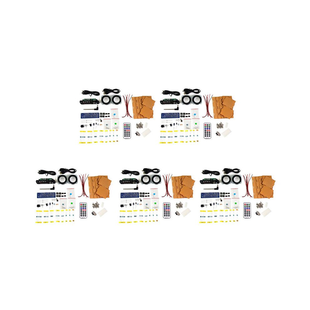 5X Diy Speaker Kit With Fm Radio 87.5-108Mhz Diy Soldering Project Practice Electronic Kit Solder Assembly 4711334087952