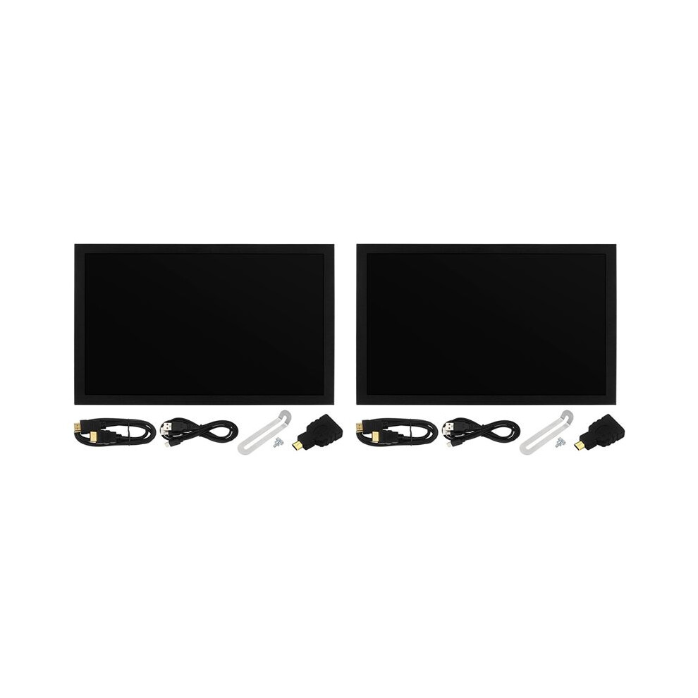 2Pcs 7 Inch Portable Display Ips 1024X600 Lcd -Compatible Vga Av Input Type C Power In Black 6033227179475