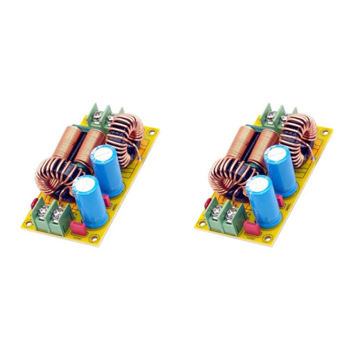2X 20A  LC Filter EMI Electromagnetic Interference Filter Emc Fcc High Frequency Power Filtering for 12V 24V 48V Car