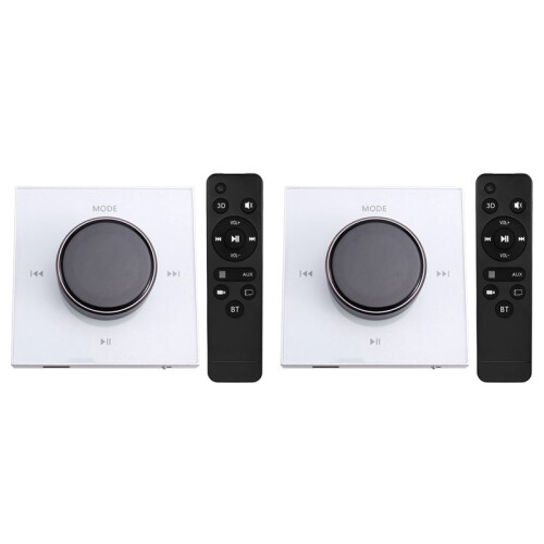 2X 86 Hi-Fi Professional  Wall-Mounted Stereo Background Music Controller   in-Wall Amplifier White