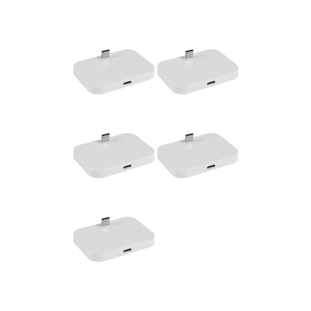 5X Mobile Phone Desktop Type-C Charger Stand Holder Cellphone Usb-C Charging Docking Station Silver