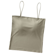 Nahtlose grüne Nylon-Slim-Fit-Top mit Spaghettiträger, Unica Größe