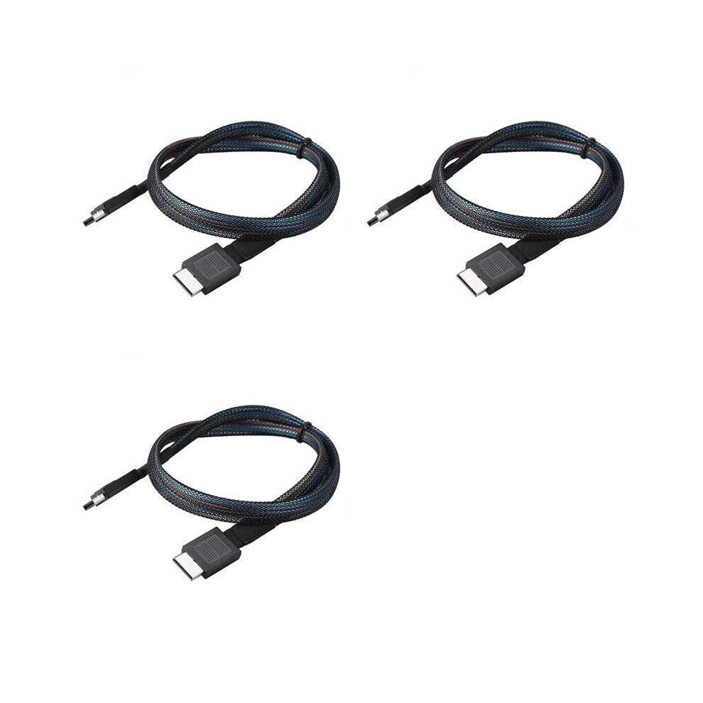 3X Pcie4.0 Sas Cable 24Gbps Oculink Data Extension Cable Sff-8611 To Sff-8611 Server Data Transfer (1M) 6033259133865