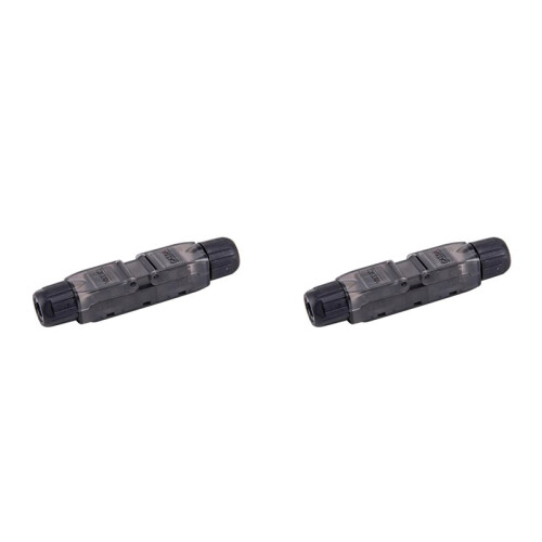 2X RJ45 Cat6A UTP LAN Cable Tool-Less Extension Connector Network Extender Junction Adapter Connection Box
