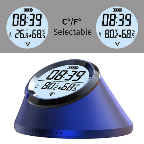 2X Tuya Zigbee  Temperature Humidity Sensor Clock Indoor Thermometer with LCD Display for  Home  Life-A 2