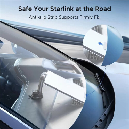 2X for Starlink  Car Mount for Dashboard Mounting Kit Sticky Suction Base Angle-Adjustable Secure Hold 2