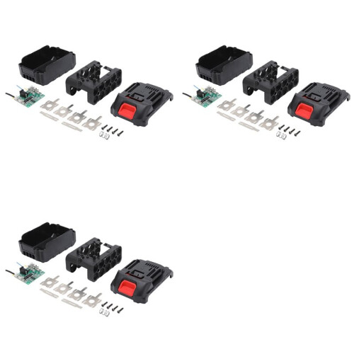 3X Power Tools Case BMS 21V Battery Storage Box for Wireless Electric Angle Grinder Cutting 18650 Battery Case