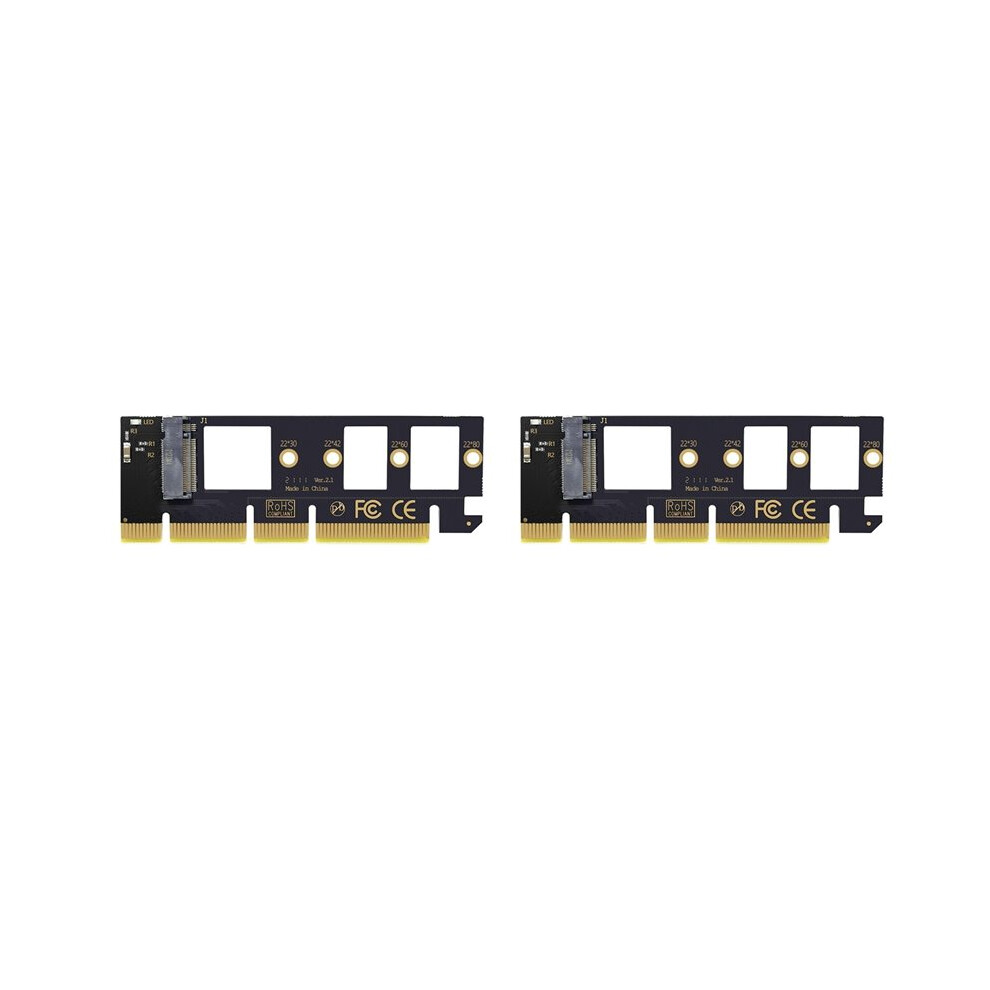 2X M.2 Nvme Ssd To Pcie 4.0 Adapter Card 64Gbps M-Key Pcie4.0 X16 For Desktop Pc Pci-E Gen4 4714174440383