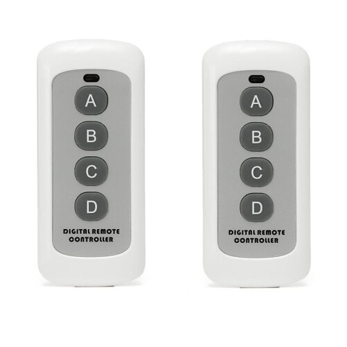 4x 433MHZ Wireless RF Remote Control White 4-Button Remote Control EV1527 Learning Code Wireless Remote Control 1