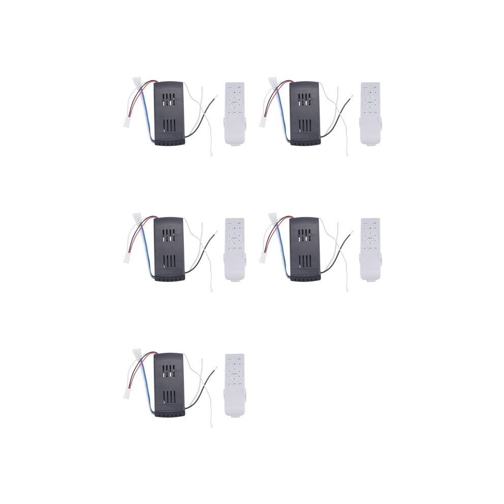 5X Universal Ceiling Fan Remote Control Kit 40W 6-Speed Timing Function Replacement Remote For Ceiling Fans & Lights 6034057227091
