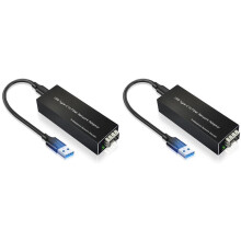 2X USB-C to SFP Gigabit Ethernet Adapter USB3.0 Type-C to 100/1000Base-X SFP Network Card