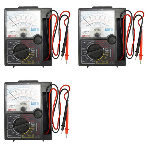 3X Analog Multimeter Tester Test Pen Voltage Current Tester  1000V Handheld Pointer Analog Meter Multimeter