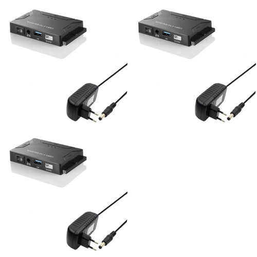 3X Adaptador  para USB IDE USB 3.0 2.0 Cabo Sata3 para HDD SSD de 2,5 3,5 Polegadas Conversor IDE  Adaptador, Plugue UE
