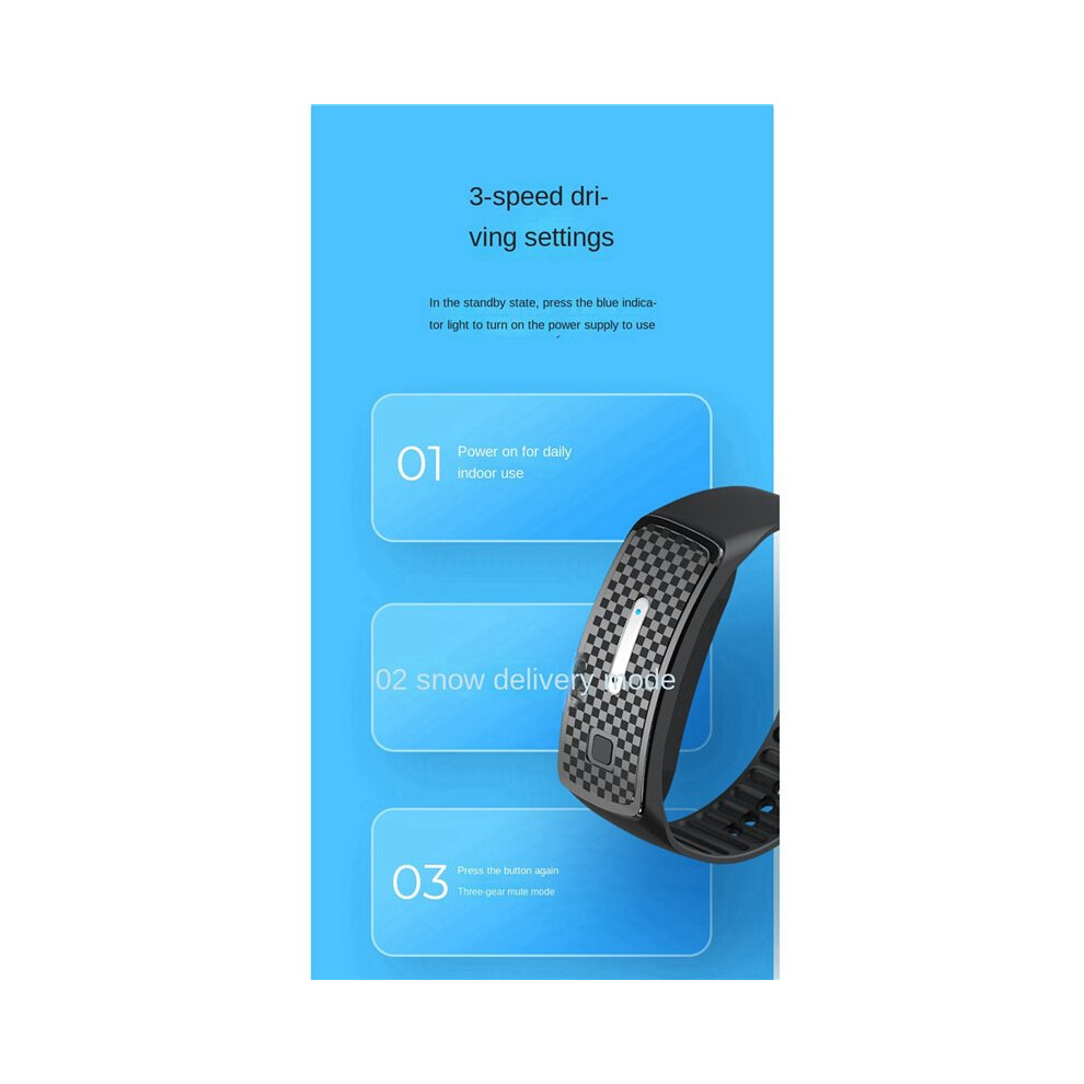 2X Ultrasonic Mosquito Repellent Bracelet Usb Rechargeable Anti Mosquito Repellent Wristband Black 6034206146709
