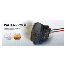 2X USB Rocker 12V Waterproof USB C & QC 3.0 Dual Outlet PD Charger Socket for Car UTV RZR RV Truck Marine