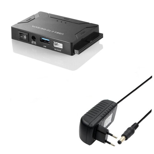 3X Adaptador  para USB IDE USB 3.0 2.0 Cabo Sata3 para HDD SSD de 2,5 3,5 Polegadas Conversor IDE  Adaptador, Plugue UE 1