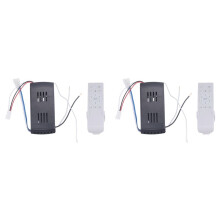 2X Universal Ceiling Fan Remote Control Kit 30W 6-Speed Timing Function Fan Light Remote Replacement