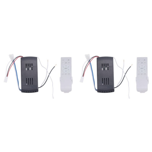 2X Universal Ceiling Fan Remote Control Kit 30W 6-Speed Timing Function  Fan Light Remote Replacement