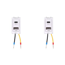 2X Nowy Moduł Zasilania z Podwójnym Portem USB Typu C, Gniazdo 220 V, 5 V, 2,1 A, Moduł Ładowania Telefonu, Transformatorowy Zasilacz Sieciowy