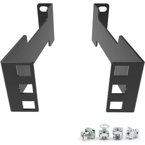 2X 1U Server Rack Depth Extender - 4-Inch/10 cm Deep Recessed Rack Mount Adapter Kit for Network Rack 1