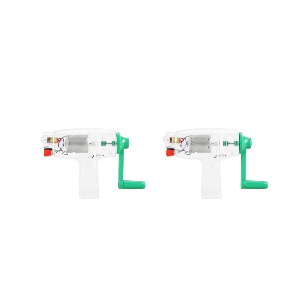 2X Kids Hand Crank Generator 6.3V 0.2A Electricity Generator Emergency Power Supply Mechanical Dynamo For Kids Science 6031630818738