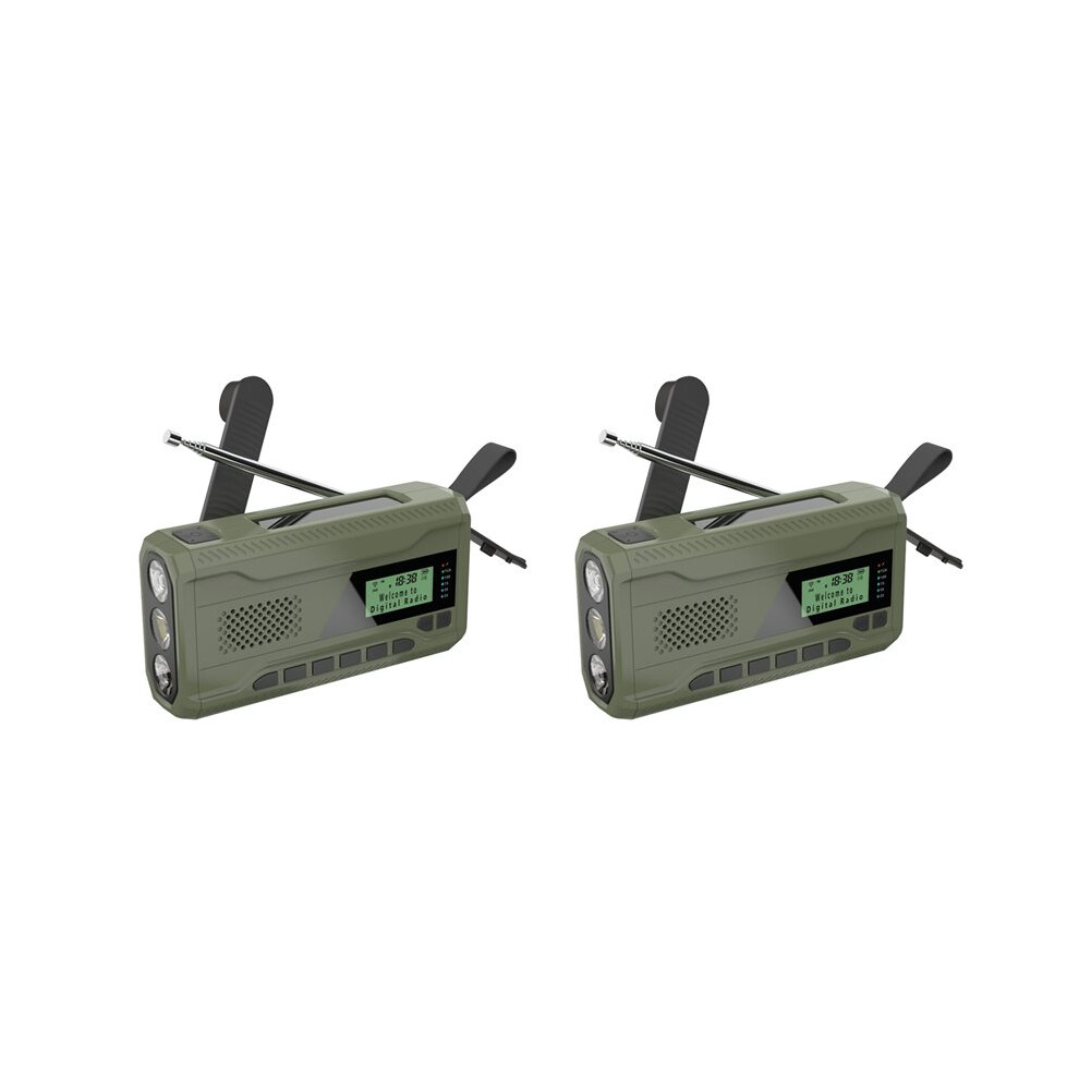 2X Dab/Fm Radio Emergency Radio Built In 4500Mah Battery Solar Hand Crank Radio Receiver Outdoor Radio 6031591800889