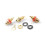8Pair/16Pcs Gold Plated RCA Jack Connector Panel Mount Chassis Audio Socket Plug Bulkhead with NUT Solder CUP 6