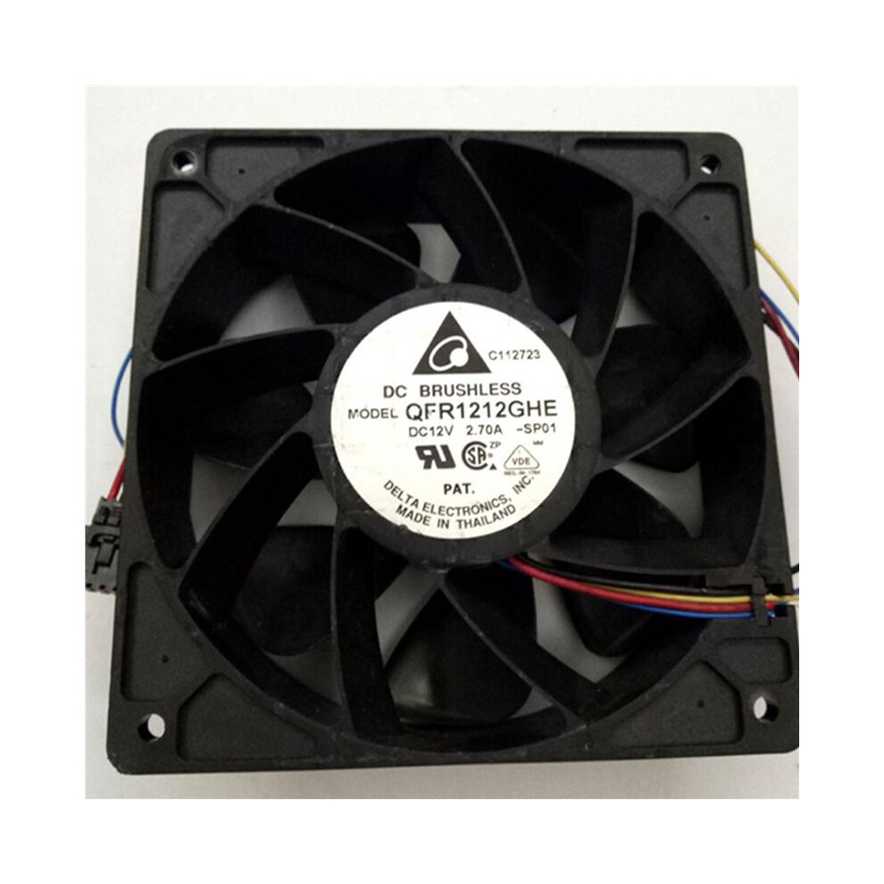 4X Qfr1212ghe 6000Rpm Pwm Speed Control Fan 120X120x38mm 4 Wire 12V 2.7A For Bitmain S7 S9 S11 S15 T9 T17 4713315823139