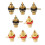 8Pair/16Pcs Gold Plated RCA Jack Connector Panel Mount Chassis Audio Socket Plug Bulkhead with NUT Solder CUP 2