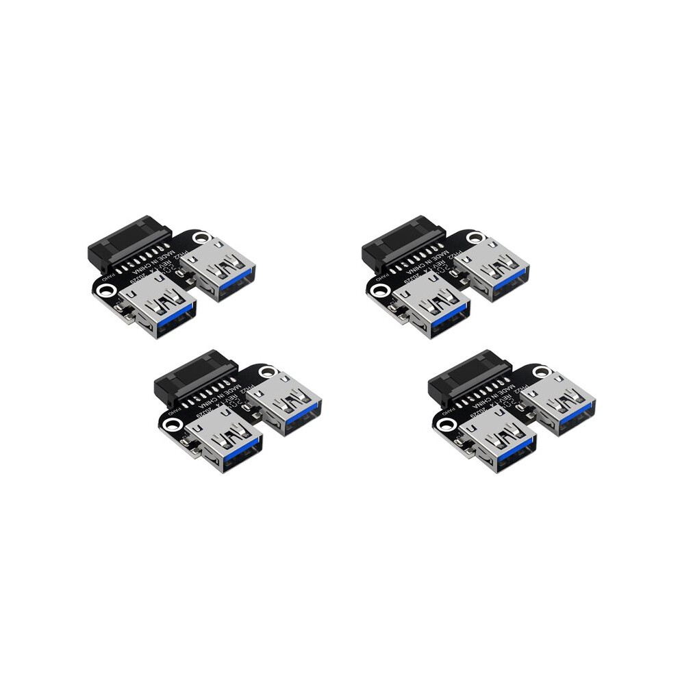 4Pcs Usb 3.0 Motherboard Adapter Usb 3.0 19 20 Pin Female To Dual Usb 3.0 A Female Internal Header Adapter Converter 6133381007659