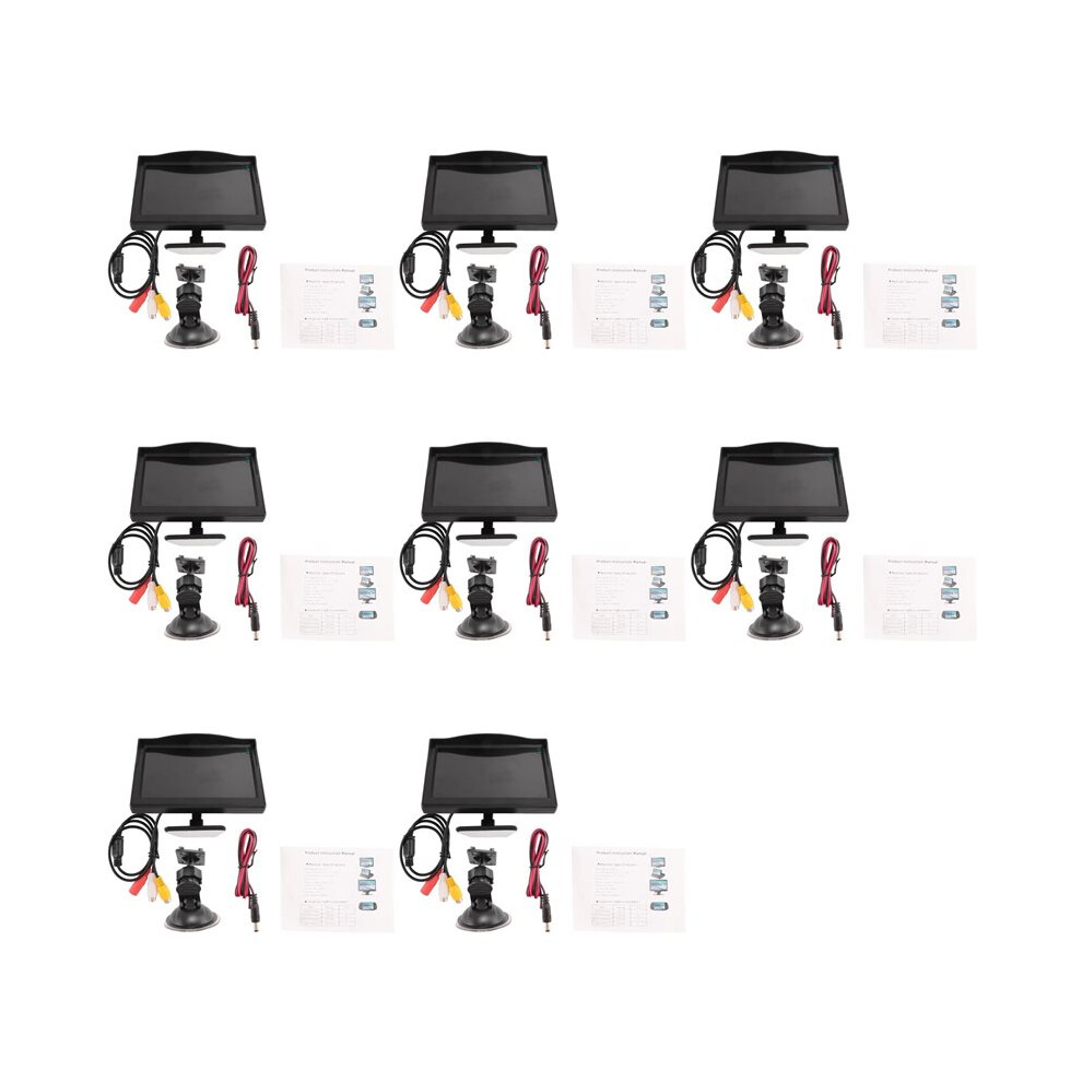 8Pcs 5 Inch 800X480 Tft Lcd Hd Screen Monitor With Dual Mounting Bracket For Car Backup Camera/Rear View/Dvd 4712286314516