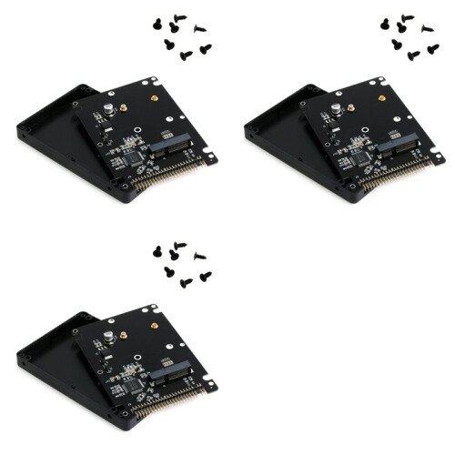 3X MSATA para 2,5 Polegadas 44PIN IDE HDD SSD Adaptador MSATA para PATA Converter Card Adapter com Caixa