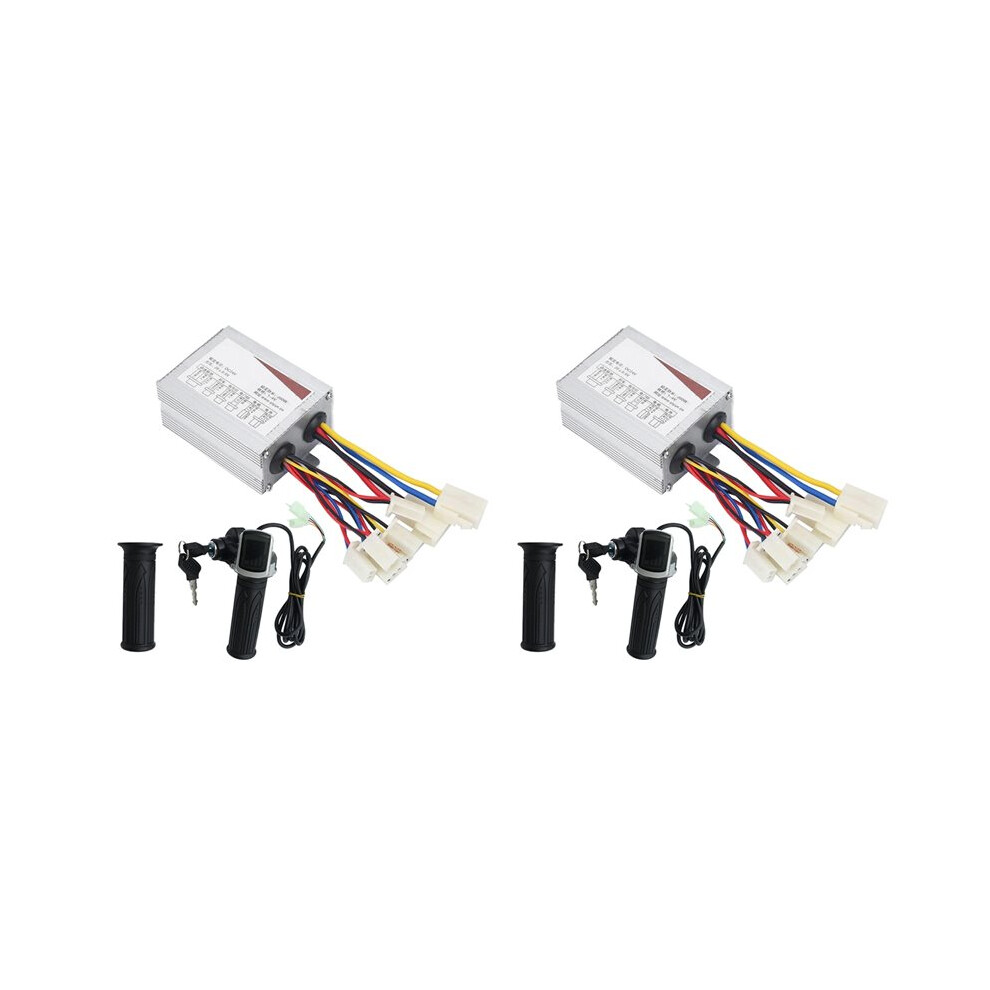 2X 24V 350W Electric Scooter Brushed Controller Motor+Throttle Twist Grip Kit For E-Bike Electric Scooter Bicycle 6031637897040