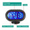 2X Interior Accessories 3 in 1 Car Voltmeter Thermometer Backlight LCD Digital Noctilucous Clock 12V/24V Car Electronic 6