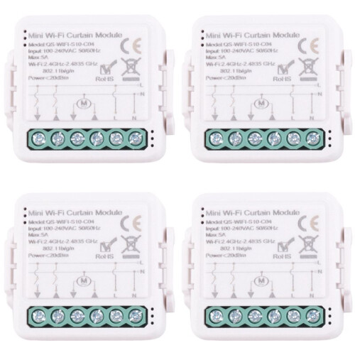 4X Tuya  WiFi Curtain  Module for Roller Shutter Electric Motor  Life APP Remote Control