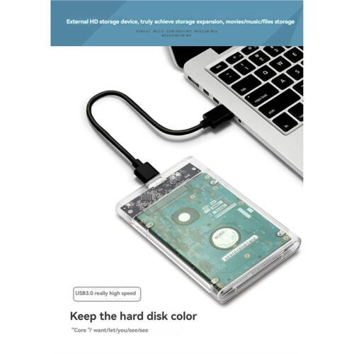 2X Gabinete de Disco Rígido Externo USB 3.0 2,5 Polegadas  SSD Gabinete de Disco Rígido Externo Gabinete de HDD Caixas de Disco Rígido 2