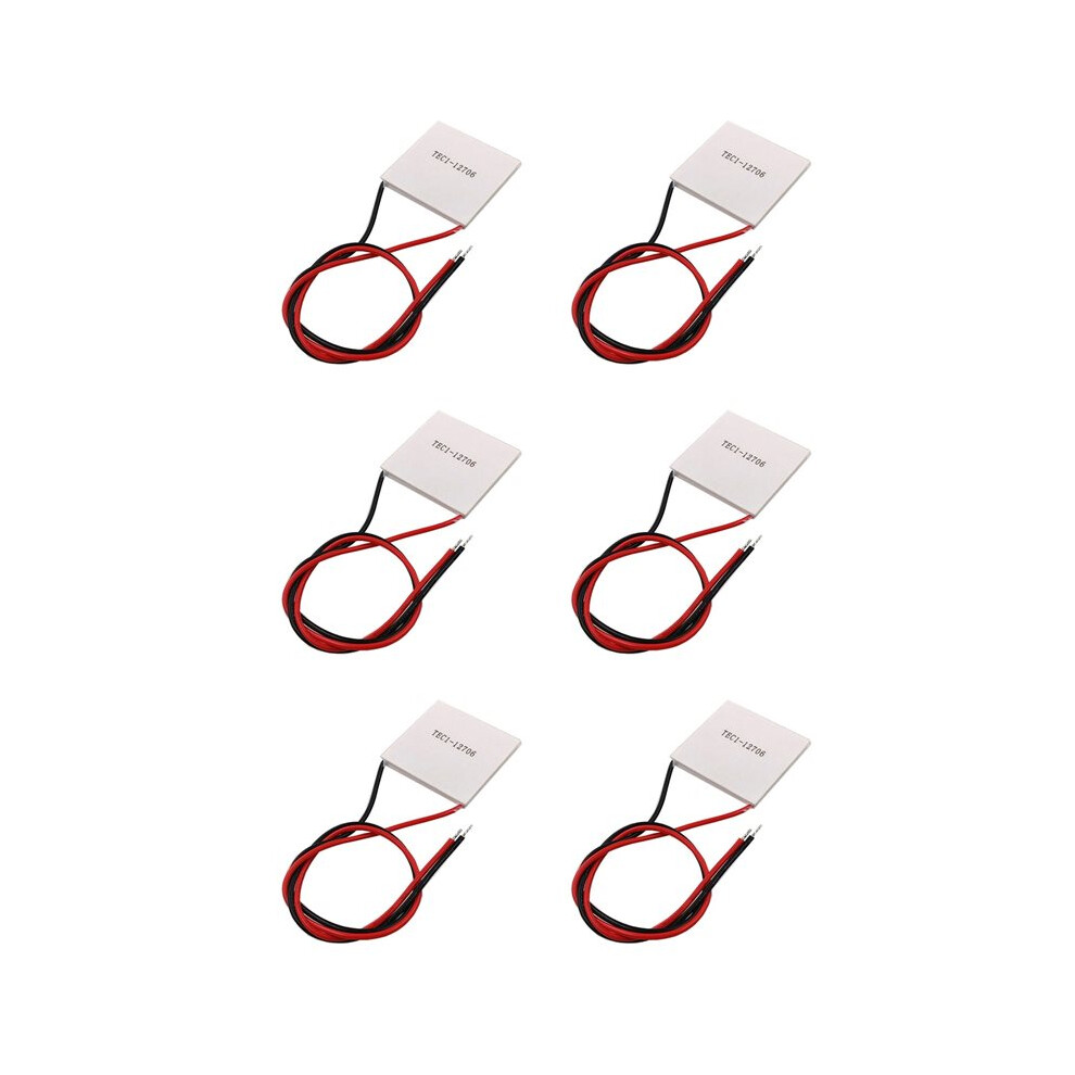 6X Tec1-12706 Thermoelectric Cooler Peltier 40X40mm 12V Semiconductor Refrigeration Qcmax 60-72W Refrigeration Piece 4711138644436