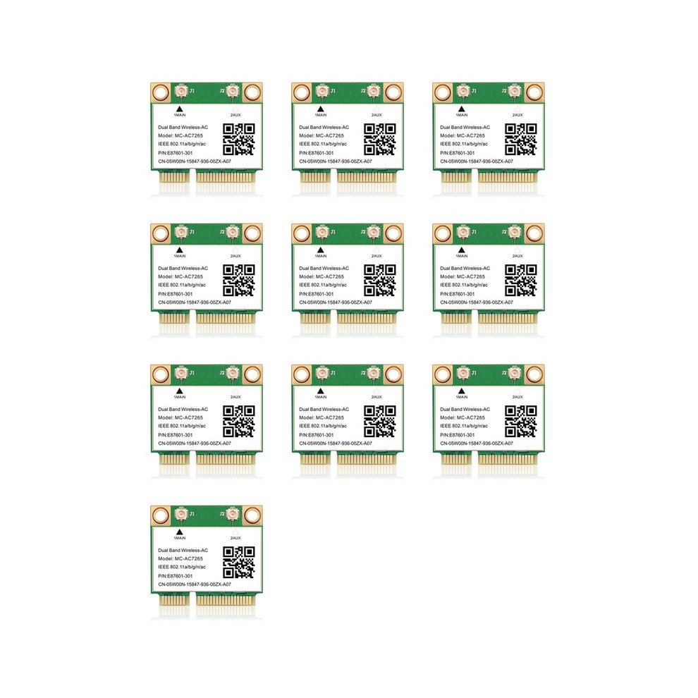 10X 1200Mbps 4.2 Pci-E Wifi Card Mc-Ac7265 Wireless Network Card 7265 802.11Ac 2.4G 5Ghz 7260Hmw 6033909099282