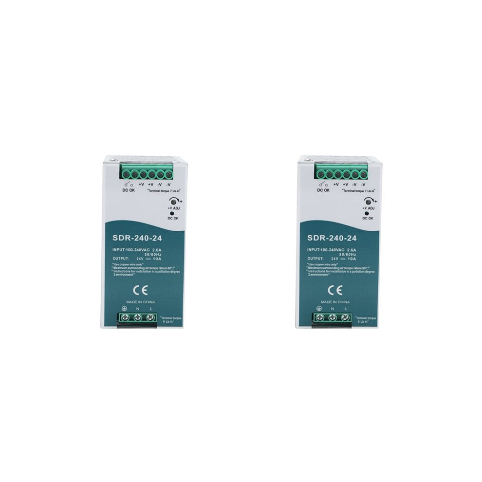 2X Sdr-240-24 Switching Power Supply With Pfc Function 150% Load Capability Din-Rail Switching Power Supply 6031235491992