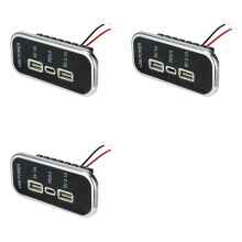 3X 12/24V Billaddare PD3.0 Dubbla USB-Uttag för Motorcykelbilar ATV Båt RV Buss Strömadapteruttag