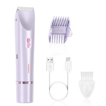 (Purple) Efficient Women Shaver Double Heads Small Underarm Hair Trimmer ABS Texture for Quick Hair Removal Outdoor and Home Purple Tw