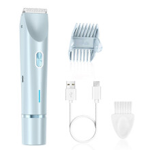 (Blue) Efficient Women Shaver Double Heads Small Underarm Hair Trimmer ABS Texture for Quick Hair Removal Outdoor and Home Purple Tw